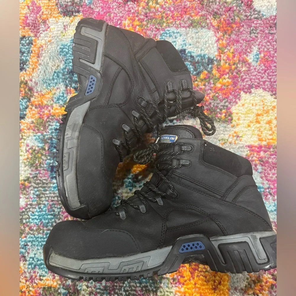 MICHELIN HYDROEDGE STEEL TOE PUNCTURE-RESISTANT WATERPROOF WORK BOOTS SZ 11 - Picture 3 of 5